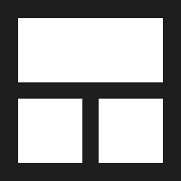 1 large image, then 2 per row